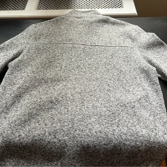 H&M Sport Zip Up Microfleece Sweater Black and White size L - Picture 6 of 9